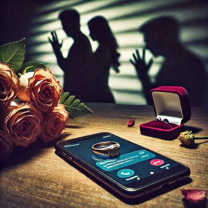 fotografía representando pruebas de una infidelidad